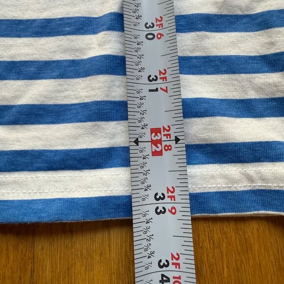 Vineyard Vines Size XS Blue & White Striped Scarf Print T-Shirt Mini Dress - Picture 10 of 16